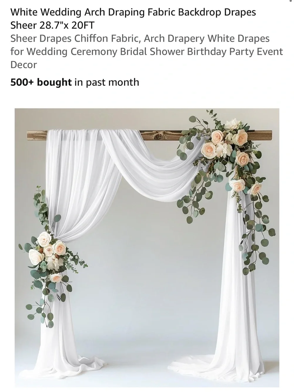 White drapery panel